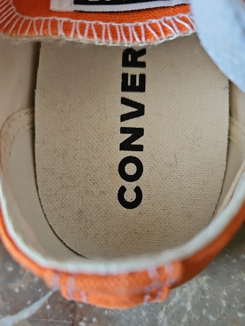 Converse Orange Low Top Sneakers Unisex W7 M5